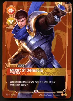 Garen Might of Demacia Riftbound Metal Tournament Prize Wall Card OGS - Image 1