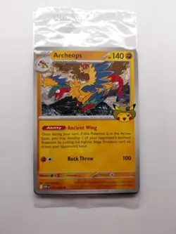 Limited Edition SEALED Pokemon Card Archeops - Chicago Pokemon Fossil Exhibition - Image 1
