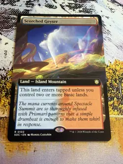 Scorched Geyser - Extended Art Commander: Secrets of Strixhaven MTG - Image 1