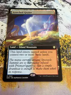 Scorched Geyser - Extended Art Commander: Secrets of Strixhaven MTG - Image 3