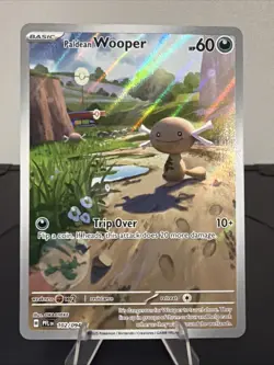 Pokemon TCG Paldean Wooper 102/094 Illustration Rare ME02: Phantasmal Flames NM - Image 1
