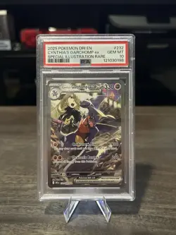 Pokemon TCG Sv10 Destined Rivals Cynthia's Garchomp ex 232/182 EN PSA 10 SIR - Image 1