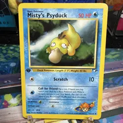Misty's Psyduck 1st Edition Gym Heroes 54/132 Uncommon Pokemon Card - Image 1