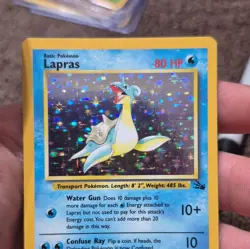 Pokemon TCG Fossil Lapras 10/62 Holo Rare Unlimited 80 HP English 1999 - Image 3