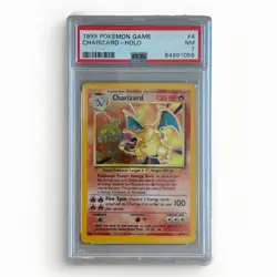 Pokemon Charizard 4/102 Holo Rare Base Set BLACK DOT ERROR - PSA 7 NM - Image 1