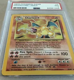 Pokemon Charizard 4/102 Holo Rare Base Set BLACK DOT ERROR - PSA 7 NM - Image 3