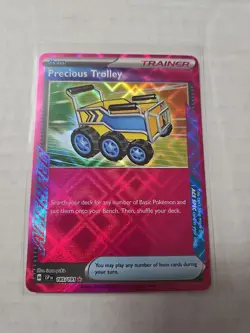 Pokemon TCG Precious Trolley Ace Spec Trainer SV08 Surging Sparks 185/191 - Image 1