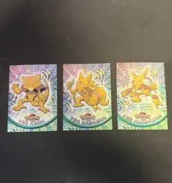 1999 Topps Pokemon Tv Animation Edition Alakazam Full Evolution Set LP/MP - Image 1