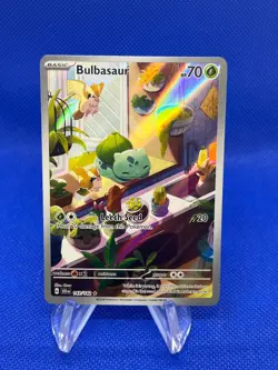 Pokemon SV07 Stellar Crown Bulbasaur 143/142 Illustration Rare IR NM - Image 1