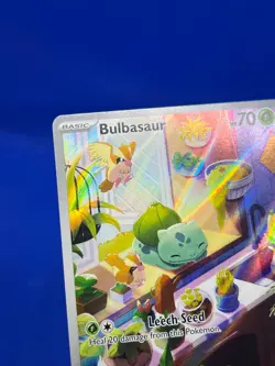 Pokemon SV07 Stellar Crown Bulbasaur 143/142 Illustration Rare IR NM - Image 3