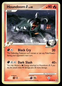 Houndoom G 50/127 Uncommon Platinum Pokemon Moderately Played - Image 1