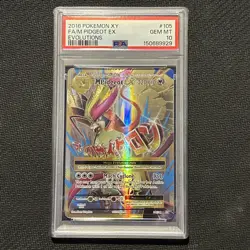2016 Pokemon XY Evolutions M Pidgeot EX FA 105/108 PSA 10 Gem Mint - Image 1