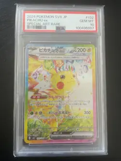 Pikachu EX SAR 132/106 - PSA 10 - Japanese - Pokemon TCG -Super Electric Breaker - Image 1