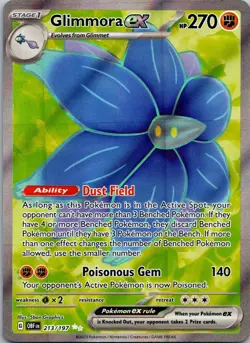 Glimmora ex 213/197 Obsidian Flames Pokemon TCG Ultra Rare NM - Image 1
