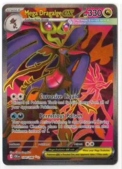 Mega Dragalge ex Ultra Rare 104/086 Pokemon Me04: Chaos Rising NM - Image 1