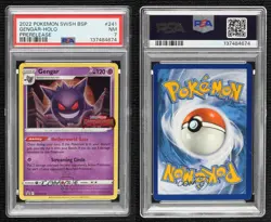 Gengar (Prerelease) Pokemon Sword & Shield Black Star Promo PSA 7 - Image 3