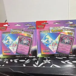 Pokemon Prismatic Evolutions Tech Sticker Collection Sylveon Vaporeon Glaceon - Image 1