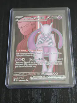 Pokemon TCG Team Rocket’s Mewtwo EX 213/182 Destined Rivals Ultra Rare Holo - Image 1