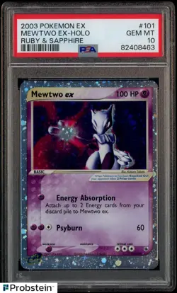 2003 Pokemon Ex Ruby & Sapphire #101 Mewtwo Ex Holo PSA 10 GEM MINT - Image 1