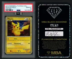 2010 Pokemon Japanese World Collection English Pikachu Holo w/ Swirl PSA 10 - Image 4