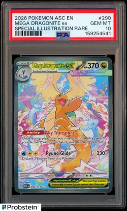 2026 Pokemon ASC EN Special Illustration Rare #290 Mega Dragonite ex PSA 10 GEM - Image 1