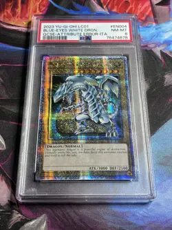 Yu-Gi-Oh! TCG Blue-Eyes White Dragon Quarter Century Secret Rare PSA 8 Error - Image 1