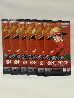 One Piece TCG Japanese Inherited Will OP-13 Booster Pack new sealed 6packs - Image 1