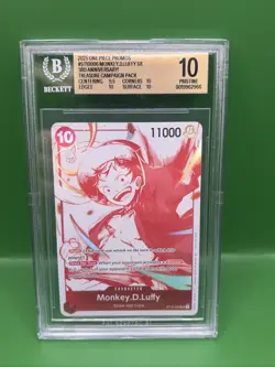 One Piece TCG 3rd Anniversary Treasure CP Pack Monkey D. Luffey BGS 10 #OP13-006 - Image 1