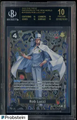 2024 One Piece Emperors in New World OP05093 Rob Lucci SP BGS 10 BLACK LABEL - Image 1