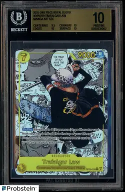 2025 One Piece Royal Blood OP10119 Trafalgar Law Manga Art SEC BGS 10 PRISTINE - Image 1