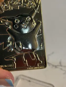 #25 Pokemon 23k Gold Plated PIKACHU Trading card. Nintendo 1999 In Case - Image 5