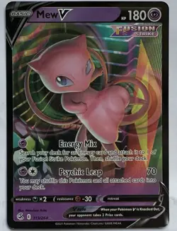 Mew V Fusion Strike Perfect Condition Pokemon Card - Image 1