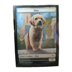 MTG DOG Token Art Card #1 Murders at Karlov Manor Magic Card Token NM - Image 1