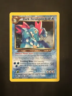 Pokemon Card Dark Feraligatr 80 HP Holo Rare Neo Genesis 5/111 MP - Image 1