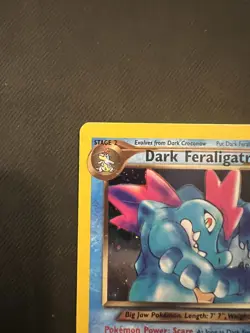 Pokemon Card Dark Feraligatr 80 HP Holo Rare Neo Genesis 5/111 MP - Image 2