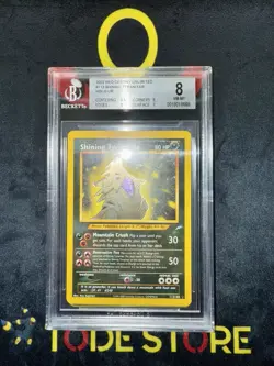 Pokemon Card Shining Tyranitar Neo Destiny 113/105 English BGS 8 NM/MINT 2002 - Image 1