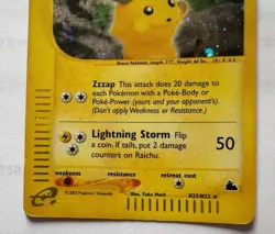 Pokemon Card-Raichu-H25/H32-Holo-NoCrystal-Skyridge-ENG - Image 4