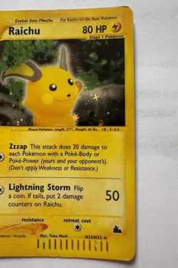 Pokemon Card-Raichu-H25/H32-Holo-NoCrystal-Skyridge-ENG - Image 5