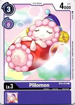 Pillomon BT5-073 Black Common Rookie (Lv3) Digimon Card CCG - Image 1