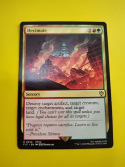MTG Magic the Gathering Decimate Card Final Fantasy Commander, NM Condition - Image 1