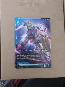Unicorn Destroy Mode GD01-002 LR GUNDAM TCG CARD GAME ENGLISH NEWTYPE RISING - Image 1