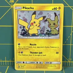 Pikachu Promo SM162 Team Up Blister Pokemon Card Excellent LP Sun & Moon Boxed - Image 1
