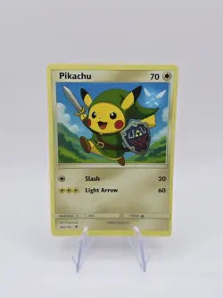 Lefend of Zelda Link X Pikachu Pokemon Custom Card - Image 1