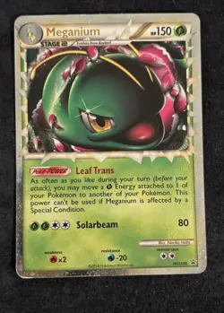 Pokemon TCG Meganium Prime HGSS08 HeartGold & SoulSilver Promo Card MP To HP - Image 1