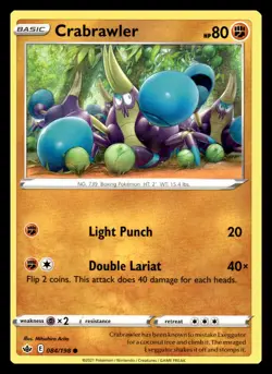 Crabrawler Common 084/198 SWSH06: Chilling Reign Pokemon Card - Image 1