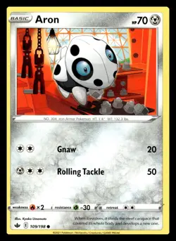 Aron Common 109/198 SWSH06: Chilling Reign Pokemon Card - Image 1