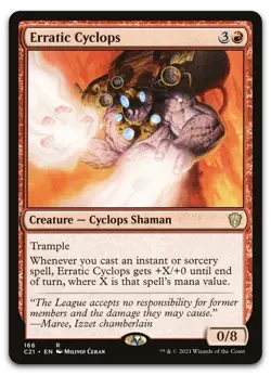 Erratic Cyclops #166 (LP) Commander 2021 C21 Magic MTG - Image 1