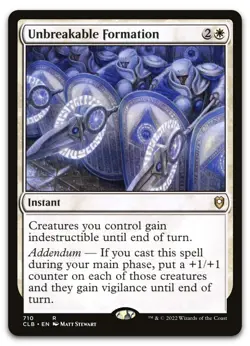 Unbreakable Formation #710 (LP) Baldur's Gate CLB Magic MTG - Image 1
