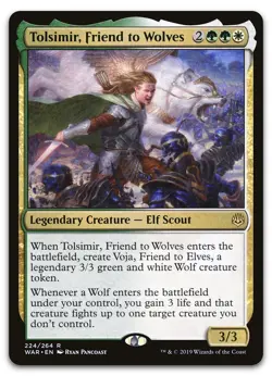 Tolsimir, Friend to Wolves #224 (LP) War of the Spark WAR Magic MTG - Image 1