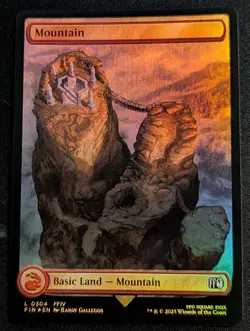 MTG - Mountain #0304 FOIL -Final Fantasy - Pack Fresh!! - Image 1